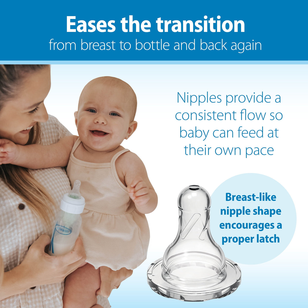 Dr. Brown’s Natural Flow Anti-Colic Options+ Narrow Baby Bottle, Pink, 8oz, Slow Flow, 0m+, 3 Pack