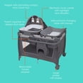 Baby Trend Simply Smart 2.0 Nursery Center Playard with Napper, Changer, Bassinet and Travel Bag, Shale Grey