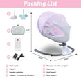 Beuway Electric Baby Swing for Infants - Bluetooth Music Speaker with 12 Lullabies, 4 Speeds, 4 Timers, Remote Control, Pink