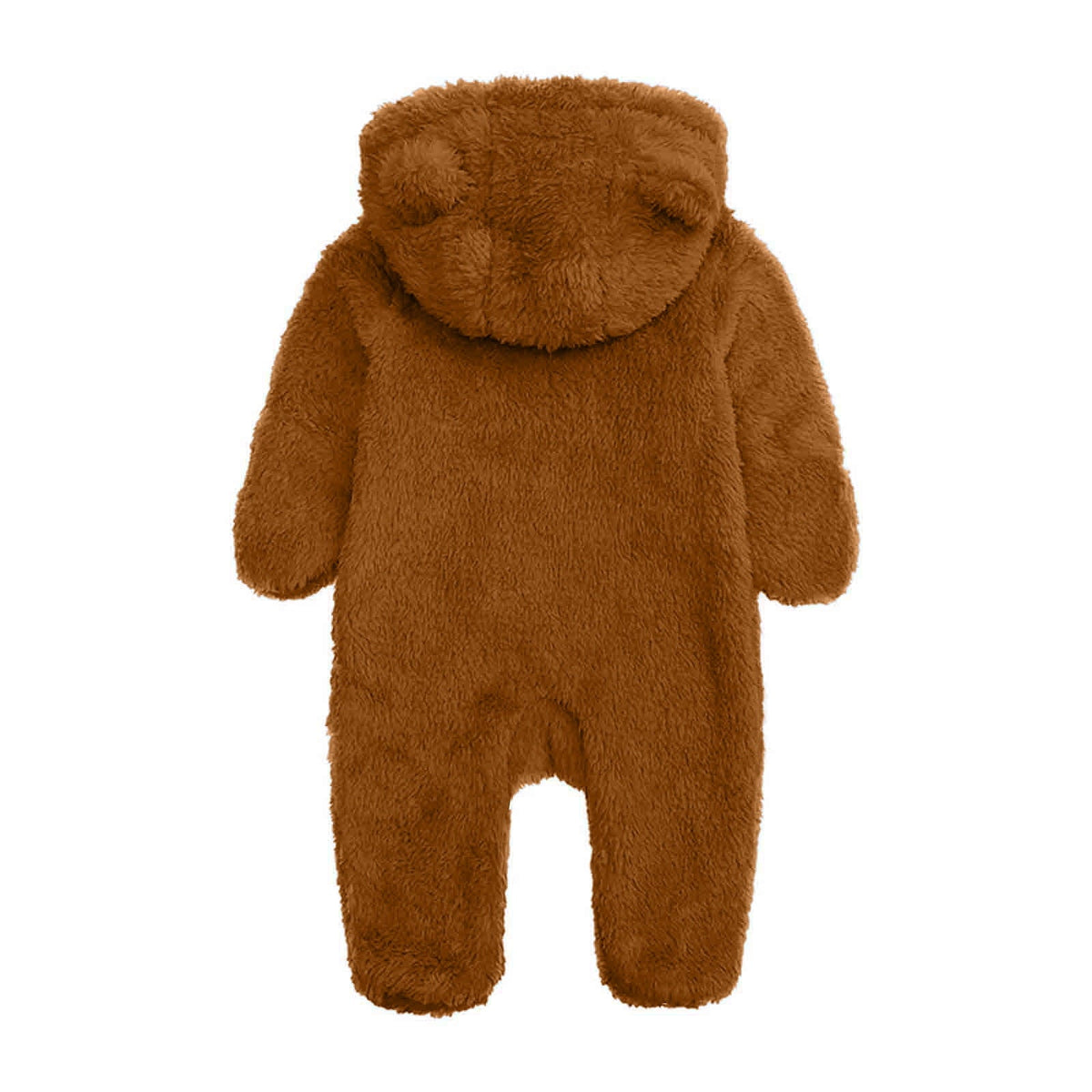 fatyb Newborn Baby Fleece Hooded Jumpsuit Fuzzy Footie Romper Kids Soft Winter Thermal Outwear Clothes