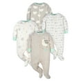 Gerber Baby Boy or Girl Gender Neutral Sleep 'n Play Footed Pajamas, 4-Pack