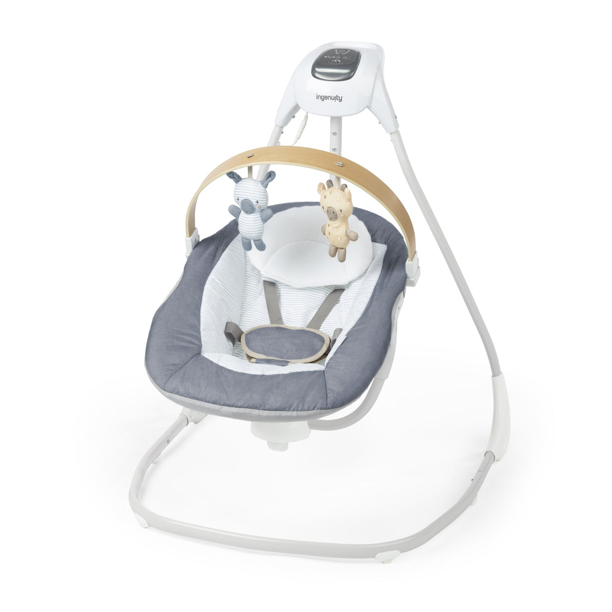 Ingenuity SimpleComfort Compact Soothing Baby Swing for Infants, Blue