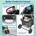 Kolcraft Cloud Sport Lightweight Stroller for Toddlers and Babies, Gray/Black