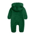 fatyb Newborn Baby Fleece Hooded Jumpsuit Fuzzy Footie Romper Kids Soft Winter Thermal Outwear Clothes