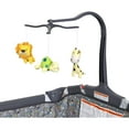 Baby Trend Nursery Center Playard with Toy Mobile, Tanzania Grey