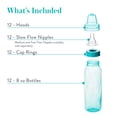 Evenflo Feeding Classic Tinted Plastic and Silicone Baby Bottles 8oz - 12 Pack