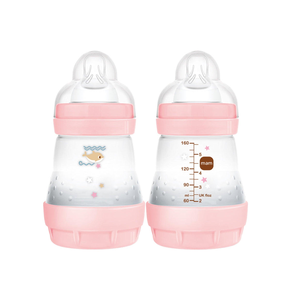 MAM Easy Start Anti-Colic Bottle, 5 oz, Girl, 2 Pack