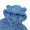 fatyb Newborn Baby Fleece Hooded Jumpsuit Fuzzy Footie Romper Kids Soft Winter Thermal Outwear Clothes