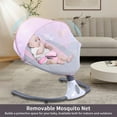 Hurber Electric Baby Swing, Infant Bouncer Chair with Remote Control, Bluetooth Music, 12 Lullabies, 4 Speeds, 4 Timing Set, Unisex, Pink