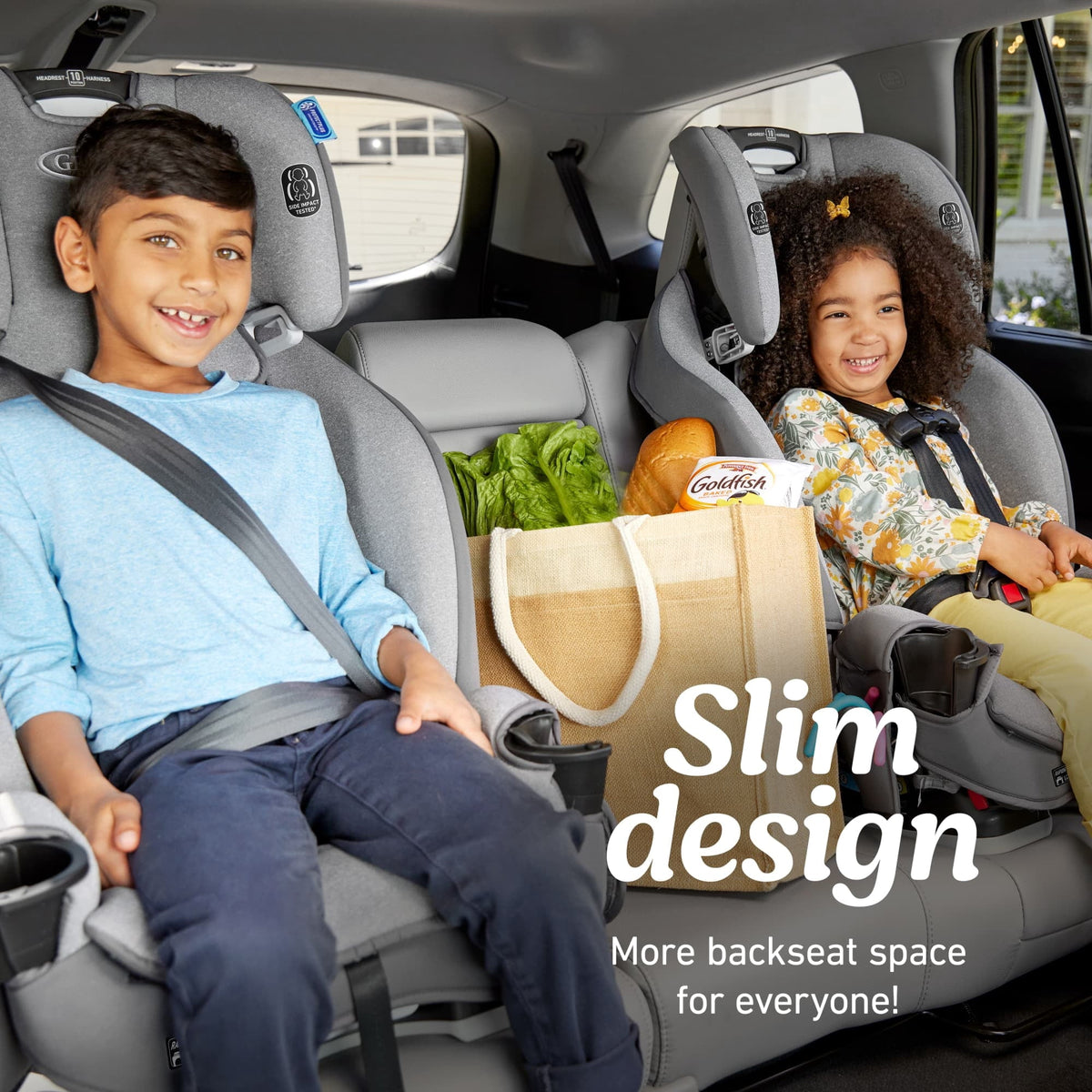 Graco SlimFit LX 3-in-1 Car Seat, Shaw, Grey
