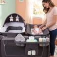 Baby Trend Simply Smart 2.0 Nursery Center Playard with Napper, Changer, Bassinet and Travel Bag, Shale Grey