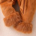 OJSFQUFP Baby Reindeer Toddler Fuzzy Plush Hooded Zipper Jumpsuit Infant Christmas Cosplay Romper