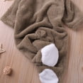 vdgthytj Newborn Boys Girls Fuzzy Jumpsuits Long Sleeve Winter Warm Cute Ears Loungewear Sleepwear Footed Rompers(9-12 Months,Coffee)
