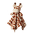 CREVENT Plush Brown Deer and Giraffe Baby Security Blanket,2-Pack