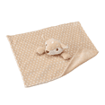 CREVENT Plush Brown Deer and Giraffe Baby Security Blanket,2-Pack