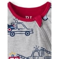 The Children's Place Baby And Toddler Boys Long Sleeve Rescue Vehicle Snug Fit Footed PJs, Sizes 0-3M-5T