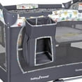 Baby Trend Nursery Center Playard with Toy Mobile, Tanzania Grey