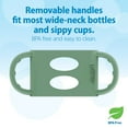 Dr. Brown's Milestones Wide-Neck Sippy Bottle, 100% Silicone Handles/Spout, 9oz, Green/Gray, 2-Pack