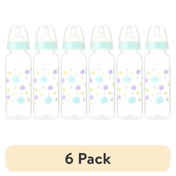 (6 pack) Parent's Choice Standard Neck Bottle, 9 fl oz, Newborn 0+ Months, Neutral, 1 Pack