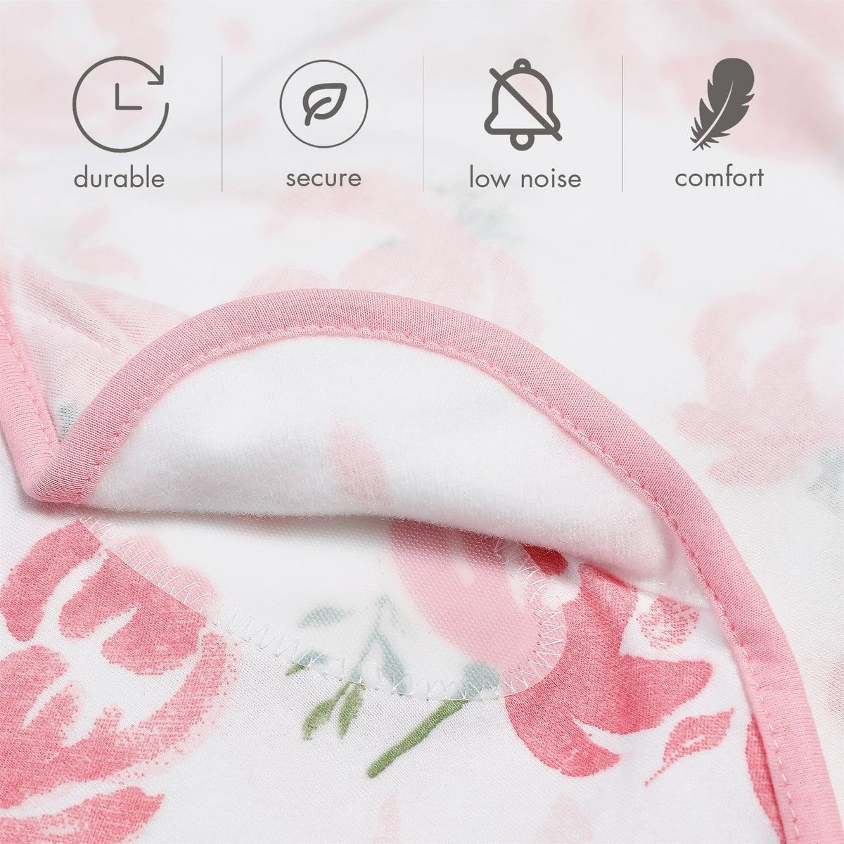 Gllquen Baby Swaddle Blankets for Baby Boy Girl, 0-3 Months Infant Swaddling Sleep Sack, 3 Pack Wrap Set, Newborn Adjustable Swaddle, Pink Flower