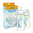Dr. Brown's Anti-Colic Options + Wide-Neck Baby Bottle, 9 oz/270 ml, Level 1 Slow Flow, 0m +, 2-Pack