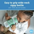 Dr. Brown's Milestones Wide-Neck Sippy Bottle, 100% Silicone Handles/Spout, 9oz, Green/Gray, 2-Pack