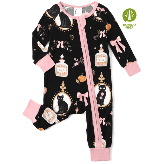 PatPat Baby Girl Halloween Pajamas Gift Viscose from Bamboo Footless Sleeper Party Outfit 6-9 Months