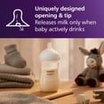 Philips Avent Natural Baby Bottle with Natural Response Nipple (Medium Flow, Flow 3), with Pink Elephant Design, 9oz, 3pk, SCY903/62