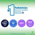 Dr. Brown's Anti-Colic Options+ Wide-Neck Glass Baby Bottle, 5oz, Slow Flow Nipple, BPA Free, 0m+, 2-Pack