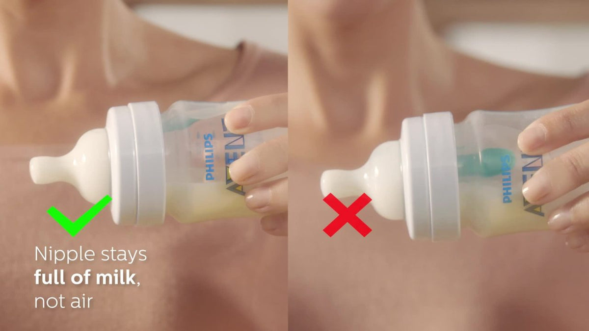 Philips Avent Anti-colic Baby Bottle with AirFree Vent, 4oz, with Flow 1 Nipples, 0M+, 1pk, Clear, SCY701/91