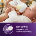 Philips Avent Natural Baby Bottle with Natural Response Nipple (Medium Flow, Flow 3), with Pink Elephant Design, 9oz, 3pk, SCY903/62