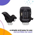 Cosco Kids Scenera Extend Infant & Toddler Car Seat, Convertible Car Seat, Moonlit Night, Black