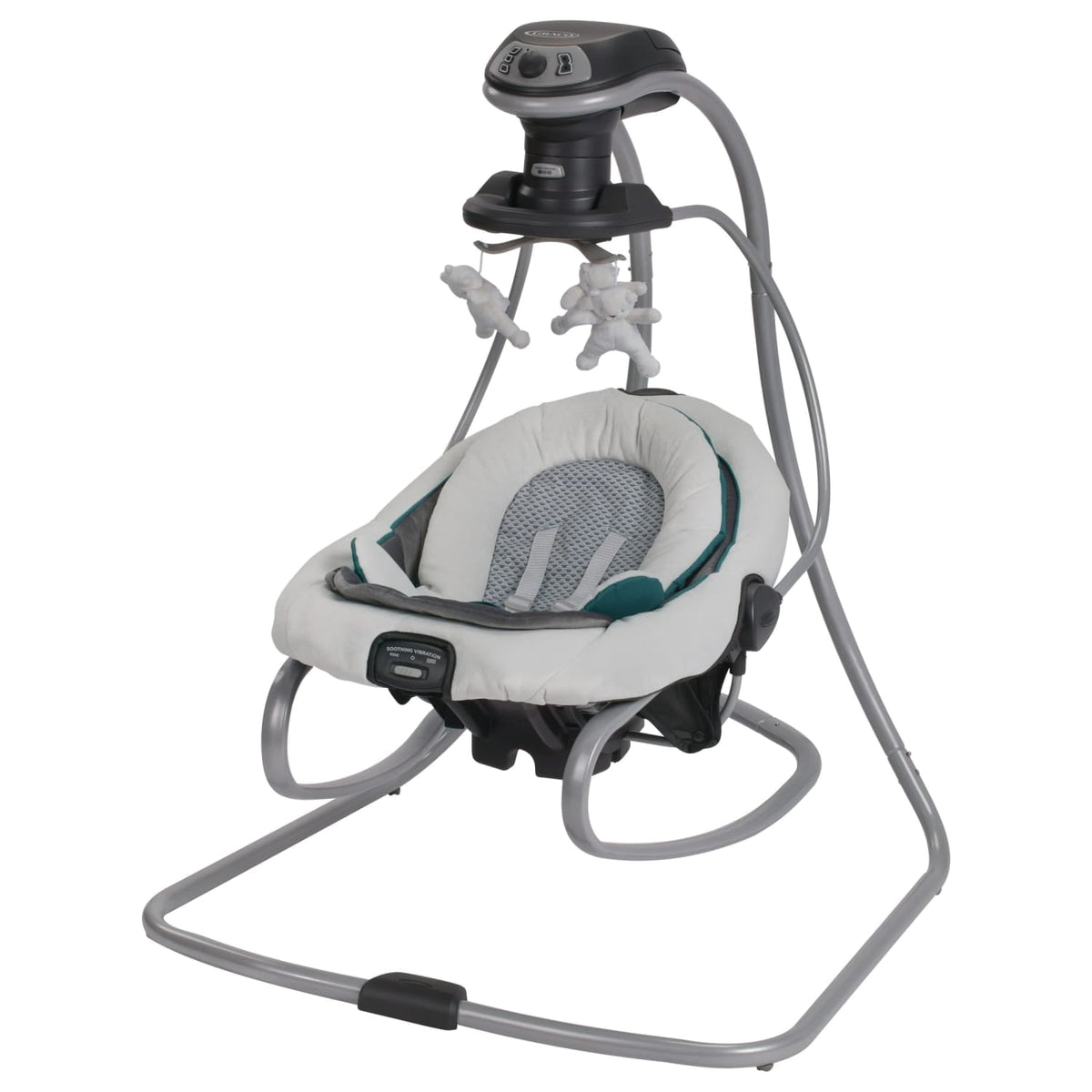 Graco DuetSoothe Baby Swing and Rocker with Portable Seat, Sapphire Green