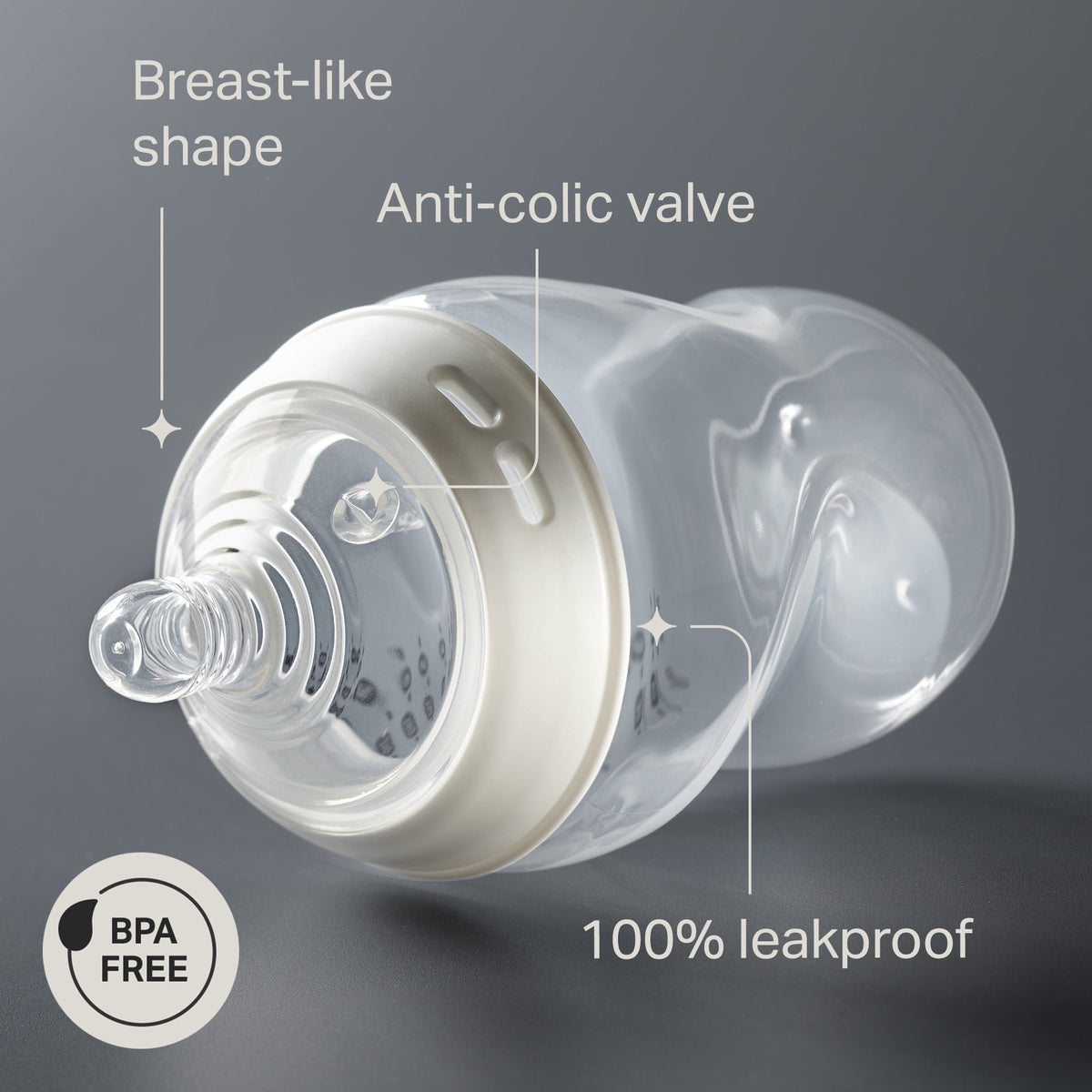 Tommee Tippee Natural Start Anti-Colic Colorful Baby Bottles, 9oz, 0 month+, Slow-Flow Breast-Like Nipple for a Natural Latch, Anti-Colic Valve, Fiesta, Pack of 6