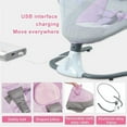 Beuway Electric Baby Swing for Infants - Bluetooth Music Speaker with 12 Lullabies, 4 Speeds, 4 Timers, Remote Control, Pink