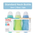 Nuby Standard Neck Bottle for Infants, 3+ Months, 10 oz, 3 Pack