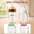 PPSU Baby Bottles, 3 Pack, 8.1 oz or 5.4 oz Wide Neck Feeding Bottles with Handles and Silicone Nipples