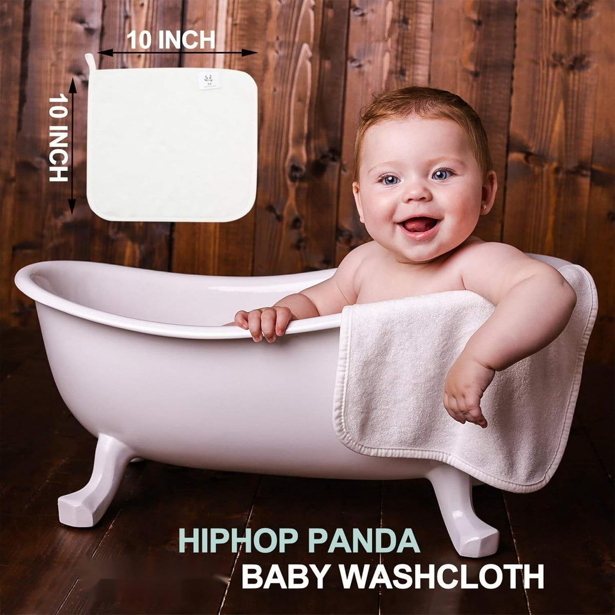 HIPHOP PANDA Soft Baby Washcloths, 2-Layer, 30 Pack Newborn Gift Set