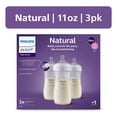 Philips Avent Natural Baby Bottles with Natural Response Nipples (Fast Flow, Flow 4), 11oz, 3-Pack, SCY906/93