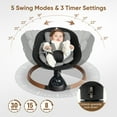 Babyeap Baby Swing for Infants, Bluetooth Control 5-point Harness Newborn Swing, 5 Sway Speed, 10 Lullabies, Gray