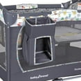 Baby Trend Nursery Center Playard with Toy Mobile, Tanzania Grey