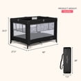 Dream on Me Zazzy Portable Play yard with Bassinet, Black, Unisex