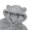 fatyb Newborn Baby Fleece Hooded Jumpsuit Fuzzy Footie Romper Kids Soft Winter Thermal Outwear Clothes