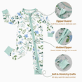 PatPat Baby Girl Clothes Viscose from Bamboo Snug Fit Footless Zip Bodysuits Sleep N Play Pajamas Baby Girl Gifts 2Pack,0-24 Months