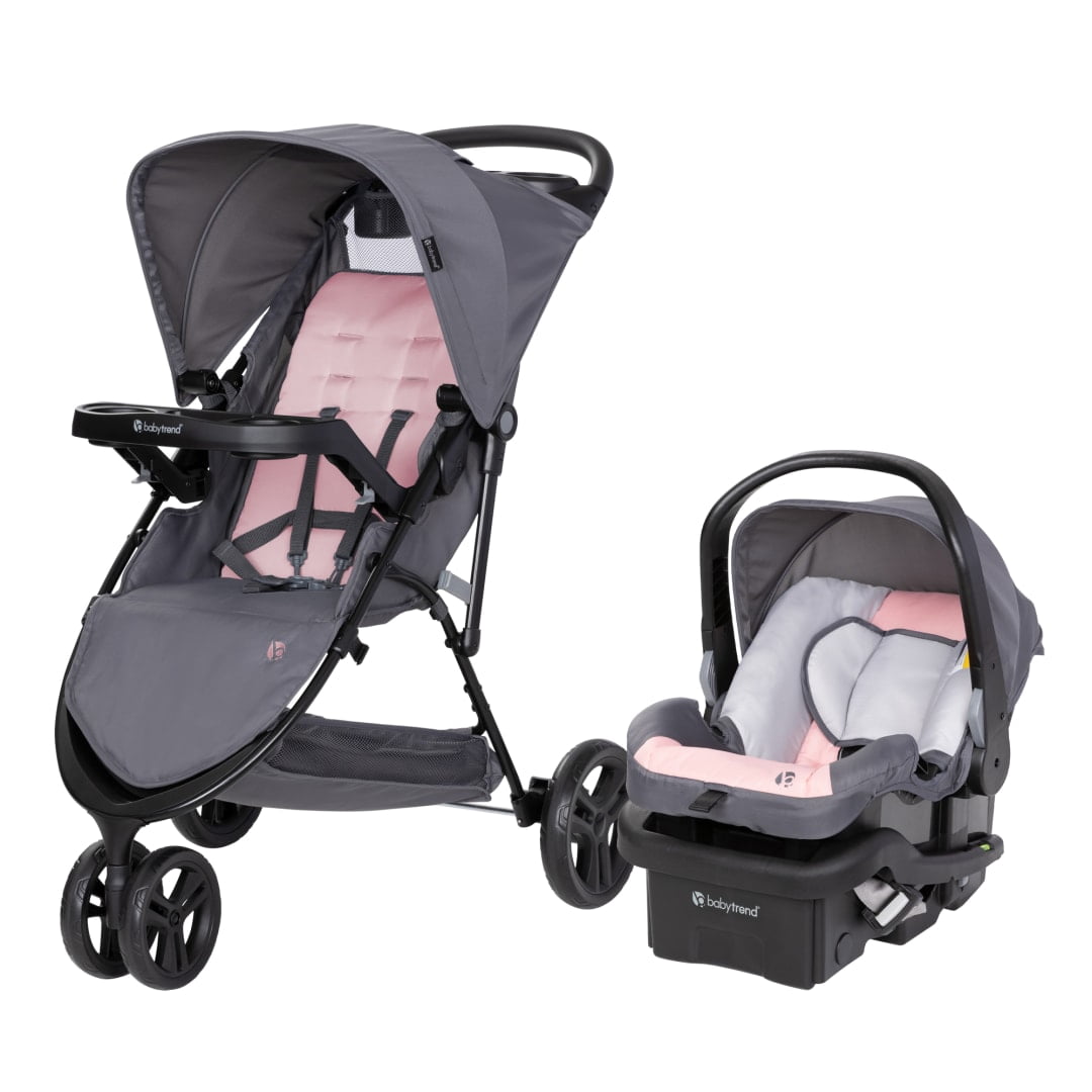 Baby Trend Venture 3-Wheel Stroller Travel System with EZ-Lift™ Infant Car Seat, Dash Pink