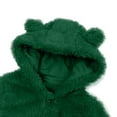 fatyb Newborn Baby Fleece Hooded Jumpsuit Fuzzy Footie Romper Kids Soft Winter Thermal Outwear Clothes