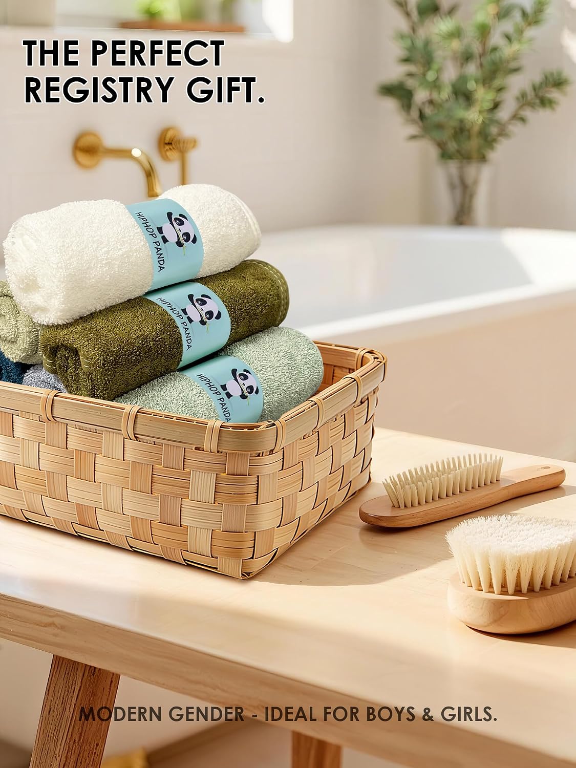 HIPHOP PANDA Soft Baby Washcloths, 2-Layer, 30 Pack Newborn Gift Set