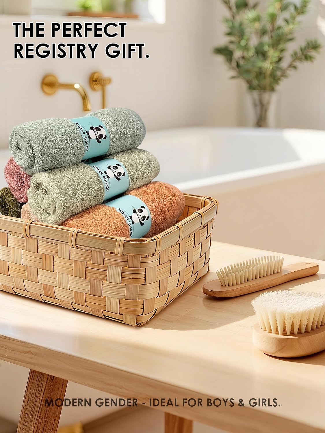 HIPHOP PANDA Soft Baby Washcloths, 2-Layer, 30 Pack Newborn Gift Set