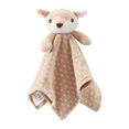 CREVENT Plush Brown Deer and Giraffe Baby Security Blanket,2-Pack