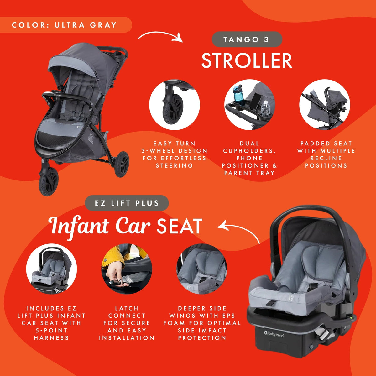 Baby Trend Tango 3 All-Terrain Travel System (with EZ-Lift™ PLUS)